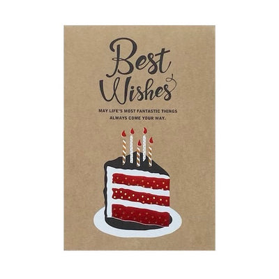 Best Wishes CAKE SLICE Card